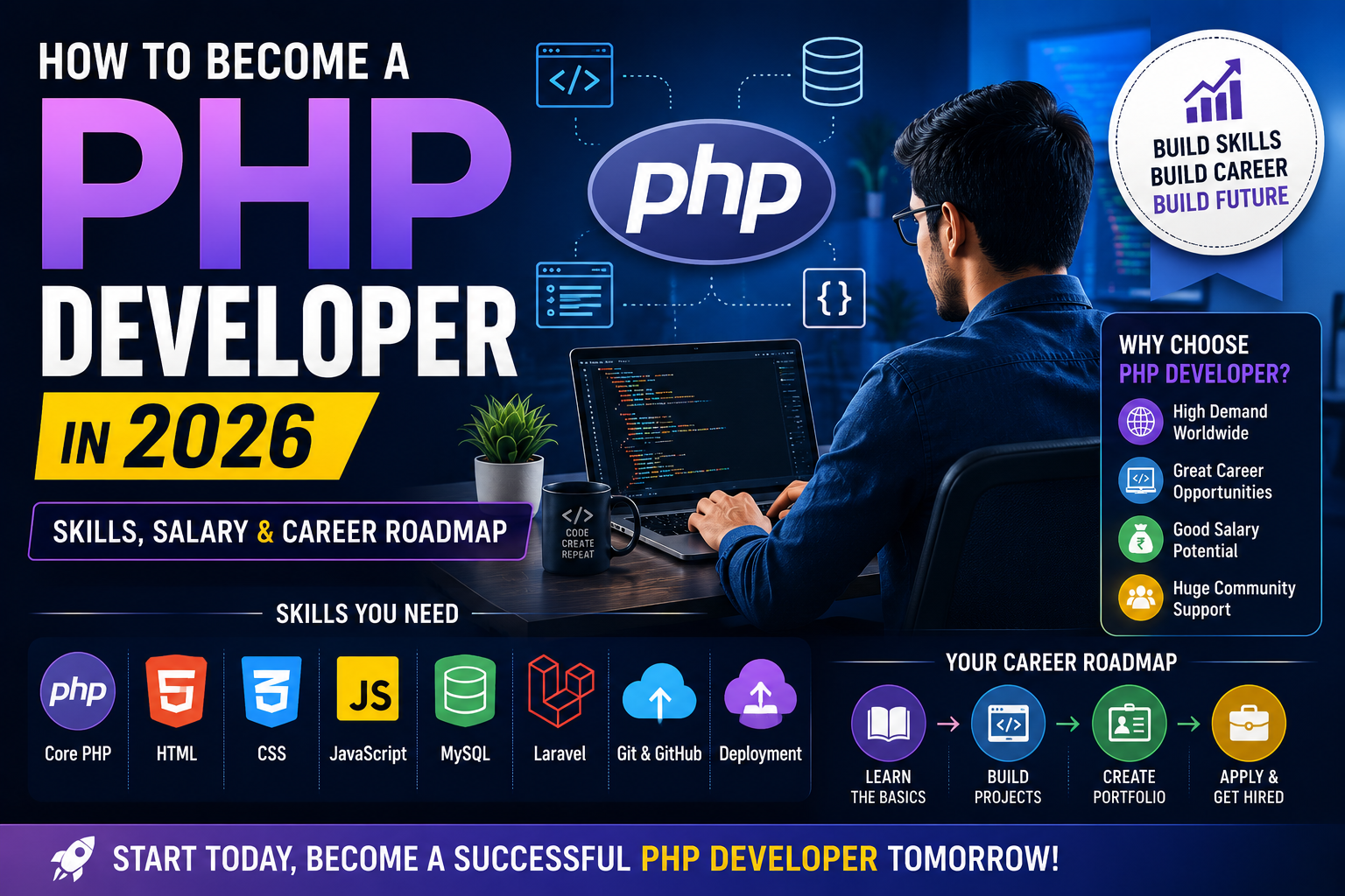 How to Become a PHP Developer in 2026: Skills, Salary & Career Roadmap